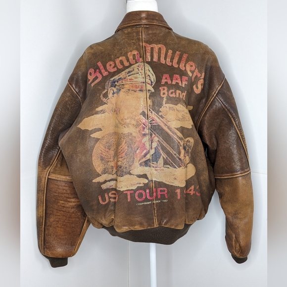 Avirex Other - Avirex Vintage 1987 Type A-2 Leather Bomber Jacket USA Glenn Miller AAF XL brown